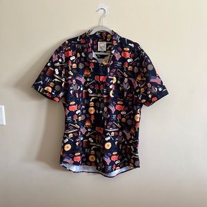 Men’s XL Ron Swanson BBQ Collared Shirt